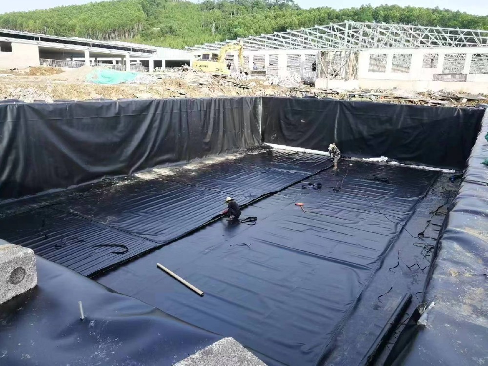 養(yǎng)殖場污水池防滲膜施工焊接圖片